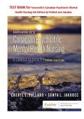 TEST BANK for Varcarolis's Canadian Psychiatric Mental Health Nursing 3rd Edition by Pollard and Jakubec
