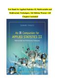 Test Bank for Applied Statistics II&colon; Multivariable and Multivariate Techniques 3rd Edition By Rebecca M&period; Warner&NewLine;