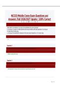 NCCCO Mobile Crane Exam Questions and Answers&vert; fall 2026&sol;27 updated