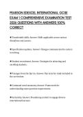 PEARSON EDEXCEL INTERNATIONAL GCSE &NewLine;EXAM 1 COMPREHENSIVE EXAMINATION TEST &NewLine;2026 QUESTIONS WITH ANSWERS 100&percnt; &NewLine;CORRECT