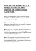 PEARSON EDEXCEL INTERNATIONAL GCSE &NewLine;EXAM 1 EXAM SCRIPT 2026 TESTED &NewLine;QUESTIONS AND CORRECT ANSWERS &NewLine;ALREADY PASSED 