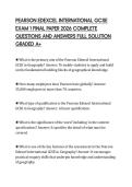 PEARSON EDEXCEL INTERNATIONAL GCSE &NewLine;EXAM 1 FINAL PAPER 2026 COMPLETE &NewLine;QUESTIONS AND ANSWERS FULL SOLUTION &NewLine;GRADED A&plus;