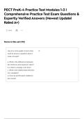 PECT PreK-4 Practice Test Modules 1-3 &vert; Comprehensive Practice Test Exam Questions & Expertly Verified Answers &lpar;Newest Update&vert; Rated A&plus;&rpar;