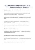 Virginia Contractors General License Class A or B Exam Questions and Answers Study Guide for Certification Preparation A&plus;