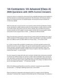 Virginia Contractors License Class A Advanced Exam Questions and Answers