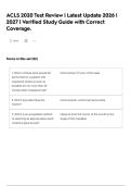 ACLS 2020 Test Review &vert; Latest Update 2026 &vert; 2027 &vert; Verified Study Guide with Correct Coverage&period;