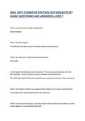 WGU D570 COGNITIVE PSYCHOLOGY EXAM&sol;STUDY GUIDE QUESTIONS AND ANSWERS LATEST