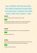 Exam 1&colon; NSG3100 &sol; NSG 3100 &lpar;Latest 2026 &sol; 2027 Update&rpar; Fundamental Concepts & Skills for Nursing Practice I &vert; Questions with Verified Answers &vert; 100&percnt; Correct &vert; Grade A&plus; - Galen&period;