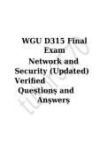 WGU D315 Network and Security Final Exam Questions and Answers &vert; Study Guide