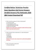 Certified Railcar Technician Practice &NewLine;Exam Questions And Correct Answers &NewLine;&lpar;Verified Answers&rpar; Plus Rationales 2026 &NewLine;Q&A Instant Download Pdf 