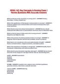 NSGA 142&colon; Key Concepts In Nursing Exam 1 Review Questions With Accurate Answers