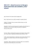 WGU C211 - Global Economics for Managers EXAM QUESTIONS AND ANSWERS LATEST UPDATE&NewLine;&NewLine;