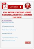 Utah Master Esthetician State Exam Bundle 2026&ndash;2027 &lpar;Written Questions&comma; Practice Tests & Complete Study Guide&rpar;