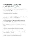 FLAG FOOTBALL &lpar;IHSA&rpar; EXAM QUESTIONS & ANSWERS