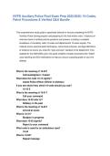 NYPD Auxiliary Police Final Exam Prep 2026&colon; 10-Codes&comma; Patrol Procedures & Verified Q&A Bundle
