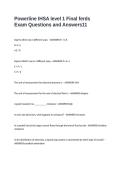 Powerline IHSA level 1 Final ferds Exam Questions and Answers