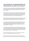 Virginia Contractors License Class A Advanced Exam Questions and Answers