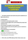 Certified Revenue Cycle Representative Certification Exam Questions and Verified Answers 100&percnt; Guarantee Pass