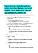 Virginia Alternative Onsite Sewage System&NewLine;Installer license Exam Questions And Correct Answers &lpar;Verified Answers&rpar; Plus Rationales 2026 Q&A &vert; Instant Download Pdf&NewLine;