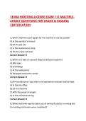1B MA HOISTING LICENSE EXAM 111 MULTIPLE-CHOICE QUESTIONS FOR CRANE & RIGGING CERTIFICATION