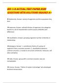 BIO 112 ACTUAL TEST PAPER 2026 QUESTIONS WITH SOLUTIONS GRADED A