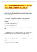 BIO 112 COMPREHENSIVE FINAL SCRIPT 2026 FULL ANSWERS GRADED A