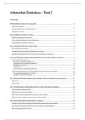 Samenvatting -  Inferential Statistics &lpar;202001403&rpar;