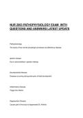 &NewLine;NUR 2063 PATHOPHYSIOLOGY EXAM  WITH QUESTIONS AND ANSWERS LATEST UPDATE&NewLine;