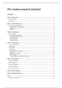 Samenvatting -  Pre-Master Research Practical &lpar;202000444&rpar;
