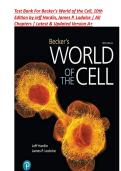 Test Bank for Becker's World of the Cell&comma; 10th edition by Jeff Hardin &vert; Chapter 1-26 &vert; All Chapters 