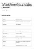 PSAT Vocab &vert; Strategies Review of Key Quizzes with 100&percnt; Correct Answers &vert;Verified 2025 &vert;2026 &ndash; Graded A&plus;