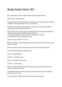 Study Guide Chem 103 REVISED AND UPDATED FOR 2026&sol;2027 ACTUAL EXAM COMPLETE QUESTIONS AND CORRECT DETAILED ANSWERS &lpar;VERIFIED ANSWERS&rpar; &vert;ALREADY GRADED A&plus;&vert;&vert;BRAND NEW&excl;&excl;&NewLine;