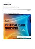 TEST BANK&lowbar;&lowbar;Sole&rsquo;s Introduction to Critical Care Nursing 9th Edition by Mary Beth Flynn Makic &comma; ISBN&colon; 9780443110368 &vert;Chapters 1-21 &lpar;Questions with Rationalized Answers&rpar;&vert; Guide A&plus;