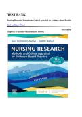 TEST BANK&lowbar;&lowbar;Nursing Research&colon; Methods and Critical Appraisal for Evidence-Based Practice 11th Edition by Geri LoBiondo-Wood &comma; ISBN&colon; 9780443246180 &vert;Chapters 1-21 &lpar;Questions with Rationalized Answers&rpar;&vert; Guide A&plus;