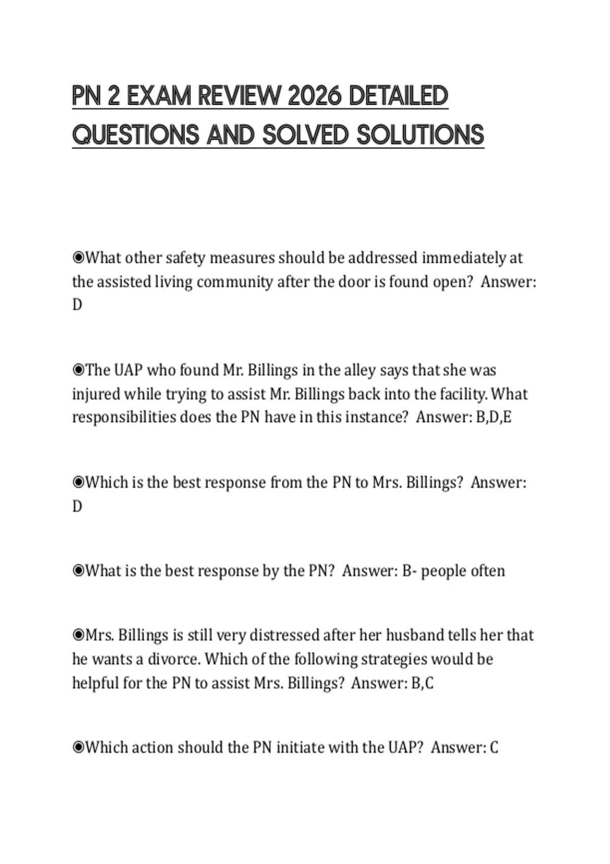 PN 2 EXAM REVIEW 2026 DETAILED QUESTIONS AND SOLVED SOLUTIONS - PN 2 ...