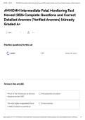 AWHONN Intermediate Fetal Monitoring Test Newest 2026 Complete Questions and Correct Detailed Answers &lpar;Verified Answers&rpar; &vert;Already Graded A&plus;&NewLine;&NewLine;
