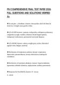 PN COMPREHENSIVE FINAL TEST PAPER 2026 &NewLine;FULL QUESTIONS AND SOLUTIONS VERIFIED &NewLine;A&plus; 