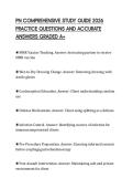 PN COMPREHENSIVE STUDY GUIDE 2026 &NewLine;PRACTICE QUESTIONS AND ACCURATE &NewLine;ANSWERS GRADED A&plus; 