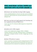 POUL 1010E EXAM 1 ACTUAL PAPER 2026 &NewLine;QUESTIONS WITH SOLUTIONS GRADED A&plus; 