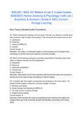 BIOL251 &sol; BIOL 251 Module & Lab 3&colon; &lpar;Latest Update 2026&sol;2027&rpar; Human Anatomy & Physiology I with Lab &vert; Questions & Answers &vert; Grade A 100&percnt; Correct - Portage Learning