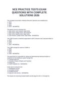 NCE PRACTICE TESTS EXAM QUESTIONS WITH COMPLETE SOLUTIONS 2026&NewLine;&NewLine;