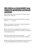 PRO TOOLS 110 EXAM SCRIPT 2026 &NewLine;COMPLETE QUESTIONS ACCURATE &NewLine;ANSWERS 