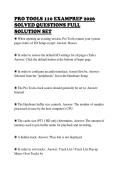 PRO TOOLS 110 EXAMPREP 2026 &NewLine;SOLVED QUESTIONS FULL &NewLine;SOLUTION SET 