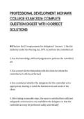 PROFESSIONAL DEVELOPMENT MOHAWK &NewLine;COLLEGE EXAM 2026 COMPLETE &NewLine;QUESTION DIGEST WITH CORRECT &NewLine;SOLUTIONS