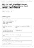 Q-01 FDNY Exam Questions and Answers &lpar;Verified Answers&rpar; Updated &lpar;Actual Exam&rpar; 20252026 LATEST VERSION&excl;&excl;&NewLine;&NewLine;