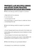 PROPERTY LAW MULTIPLE CHOICE &NewLine;2026 STUDY GUIDE PRACTICE &NewLine;QUESTIONS DETAILED SOLUTIONS 