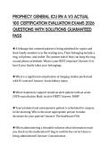 PROPHECY GENERAL ICU RN A V3 ACTUAL &NewLine;100 ACTUAL EXAM PAPER 2026 QUESTIONS &NewLine;WITH SOLUTIONS GRADED A&plus; 