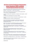 GA Pest Control Employee Registration Exam Practice Questions and Answers Complete Study Guide for Georgia Pesticide Applicator Licensing Exam Preparation&NewLine;