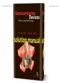 Complete solution manual for Semiconductor Devices&colon; Physics and Technology&comma; 3rd Edition &ndash; Solution Manual by S&period; M&period; Sze&period;