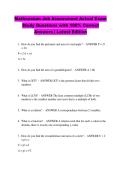 Mathnasium Job Assessment Actual Exam &NewLine;Study Questions with 100&percnt; Correct &NewLine;Answers &vert; Latest Edition 